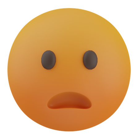 Frowning Face with Open Mouth  3D Icon