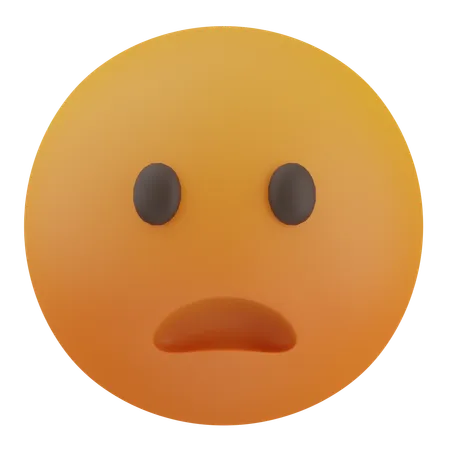 Frowning Face with Open Mouth  3D Icon