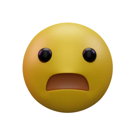 Frowning Face With Open Mouth  3D Icon