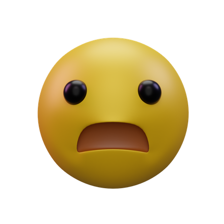 Frowning Face With Open Mouth 3D Icon
