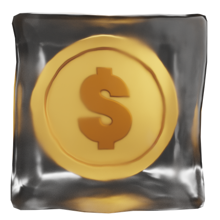 Frozen Asset Dollar  3D Icon