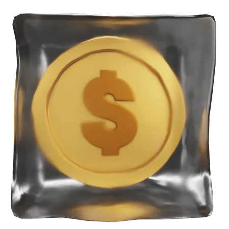 Frozen Asset Dollar  3D Icon