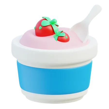 Frozen Yogurt  3D Icon