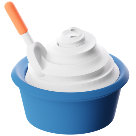 Frozen Yogurt Cup  3D Icon