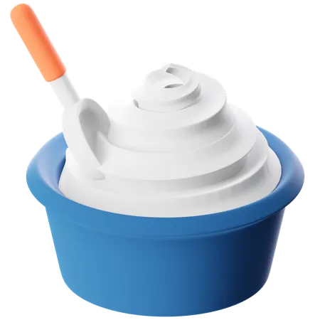 Frozen Yogurt Cup  3D Icon