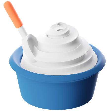Frozen Yogurt Cup  3D Icon