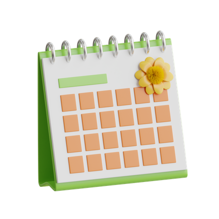 Frühlingskalender  3D Icon