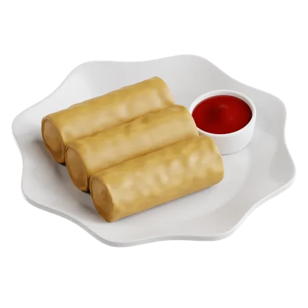 Frühlingsrolle (Lumpia)  3D Icon