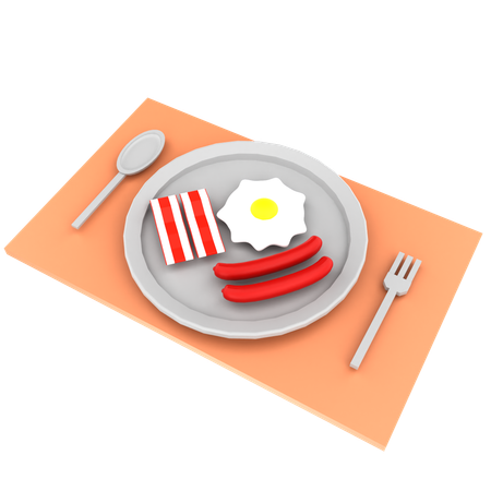 Frühstück  3D Icon