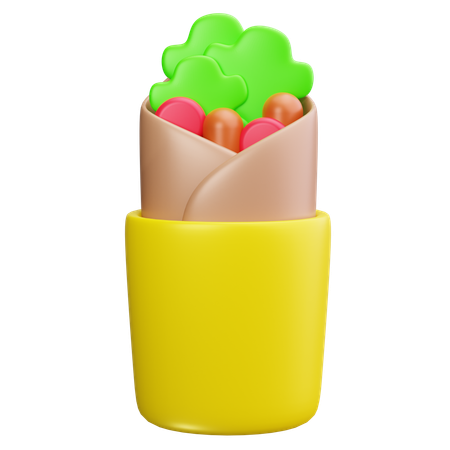 Frühstücks Burrito  3D Icon