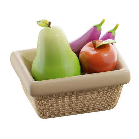 Fruit And Vegetable  3D Icon