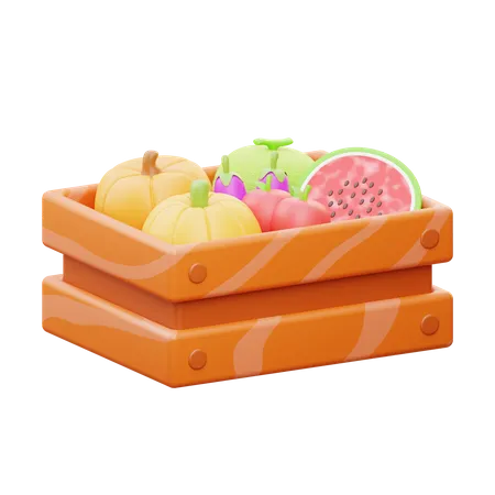 Fruit Basket  3D Icon