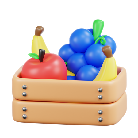 Fruit Basket  3D Icon