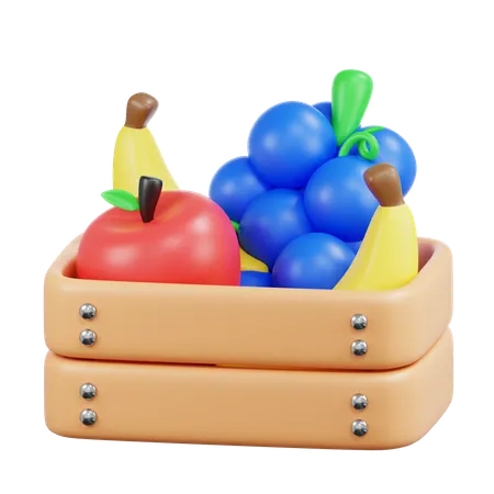 Fruit Basket  3D Icon