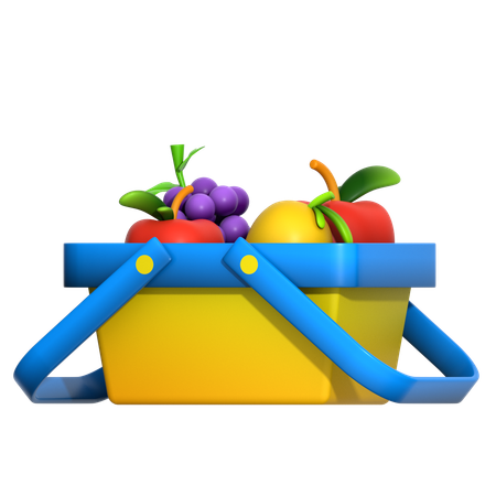 Fruit Basket  3D Icon