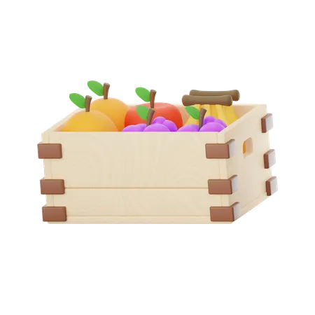 Fruit Basket  3D Icon