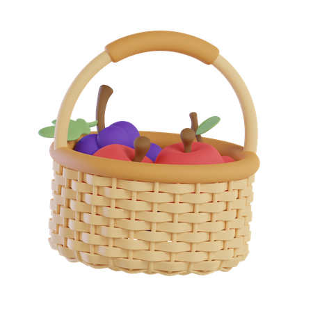 Fruit Basket  3D Icon