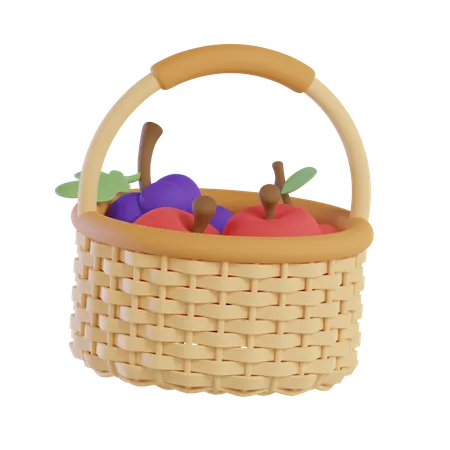 Fruit Basket  3D Icon