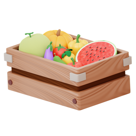 Fruit Basket  3D Icon