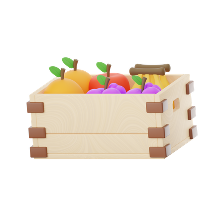 Fruit Basket 3D Icon