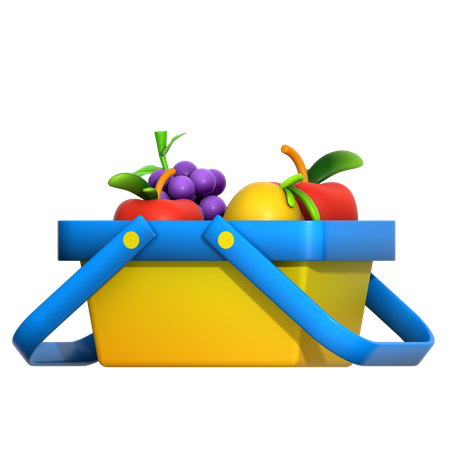Fruit Basket  3D Icon