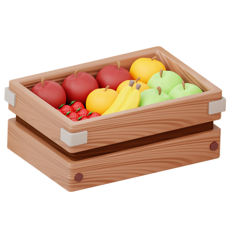 Fruit Basket  3D Illustration