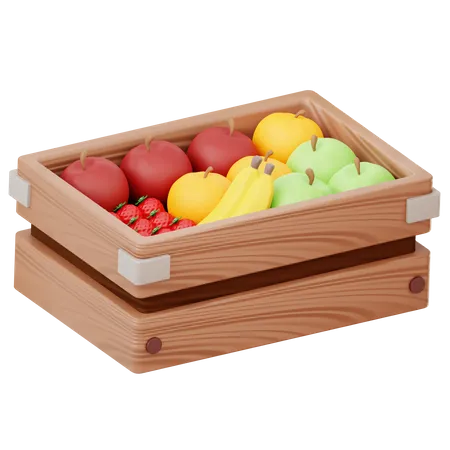 Fruit Basket  3D Illustration