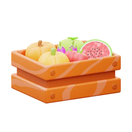 Fruit Basket 3D Icon