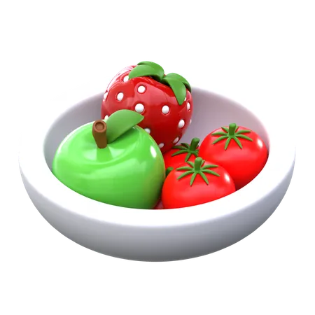 Fruit Bowl 3 D Diet And Nutrition Icon 3D Icon
