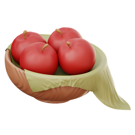Fruit Bowl  3D Illustration
