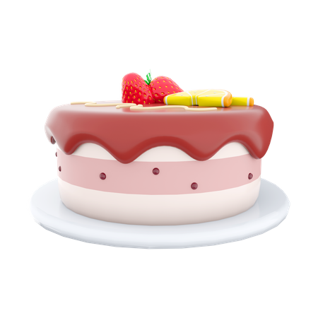 Fruit Cake  3D Icon