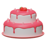 3d fruit cake emoji