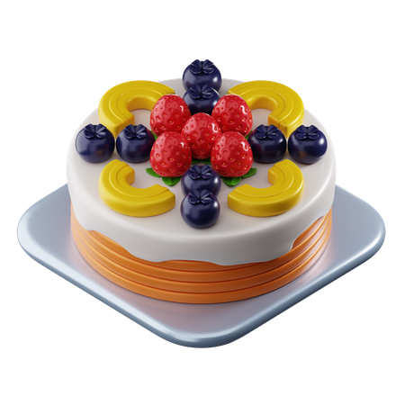 Fruit Cake  3D Icon