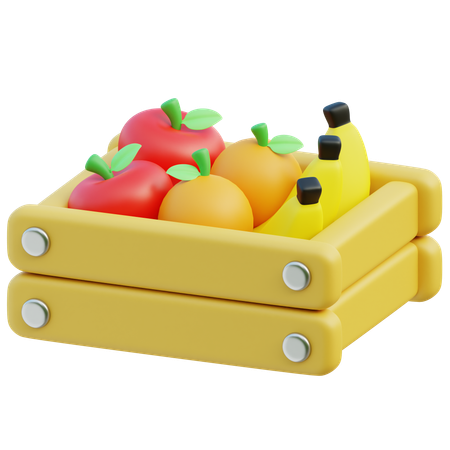 Fruit In Basket  3D Icon