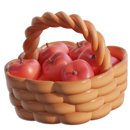 Fruit In Basket  3D Icon