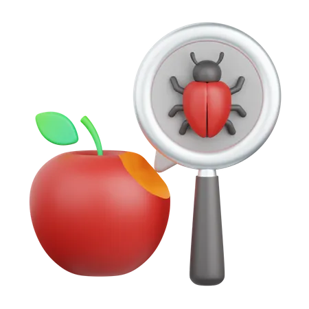 3 D Rendering Fruit Insect Isolated Useful For Agriculture Technology Smart Farm And Innovation Design 3D Icon