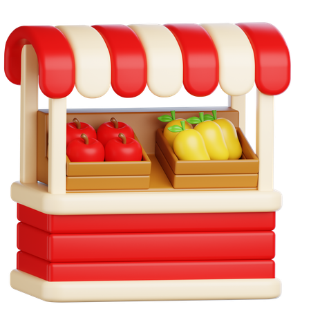 Fruit Stall  3D Icon