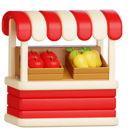 Fruit Stall  3D Icon