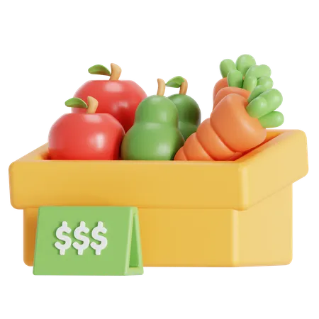 Fruit Store Price 3D Icon