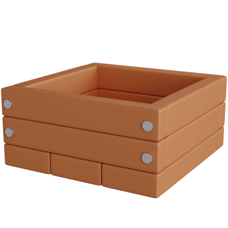 Fruit Wooden Box  3D Icon