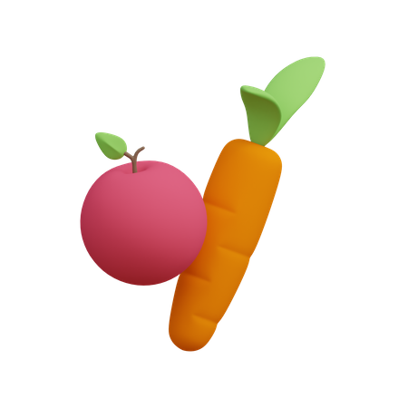 Fruits And Vegetables  3D Icon