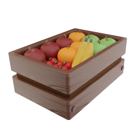 Fruits Box 3D Icon