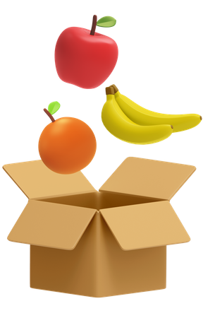 Fruits Delivery 3D Illustration