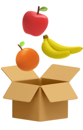 Fruits Delivery 3D Illustration