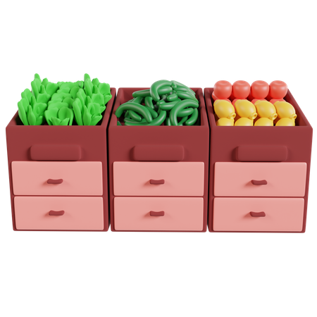 Fruits et légumes  3D Illustration