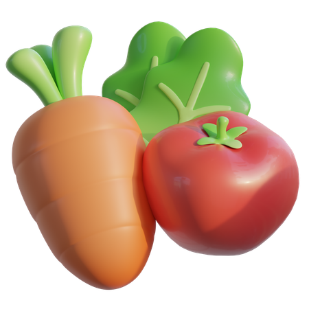 Fruits Vegetables  3D Icon