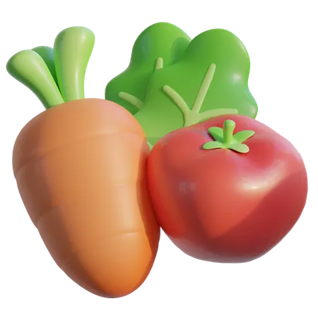 Fruits Vegetables  3D Icon