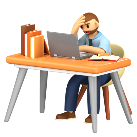 Frustrated man  3D Icon