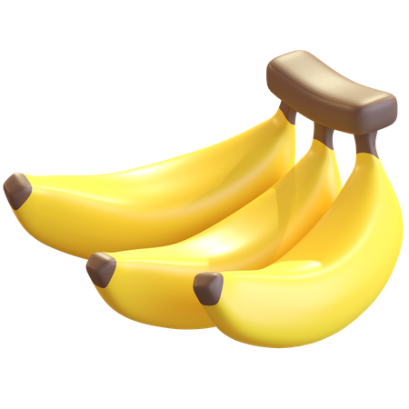 Fruta de plátano  3D Illustration