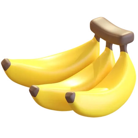Fruta de plátano  3D Illustration